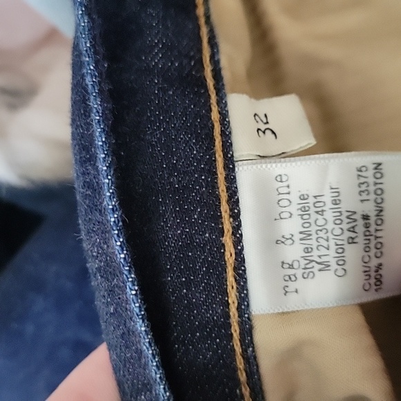 rag&bone Standard Issue Slim Leg 2  Size 32 inseam 31" button fly - Picture 6 of 7